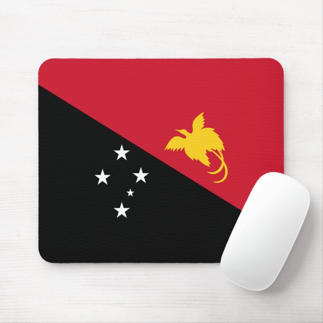 Papua Nya Guinea flagga Musmatta (Med mus)