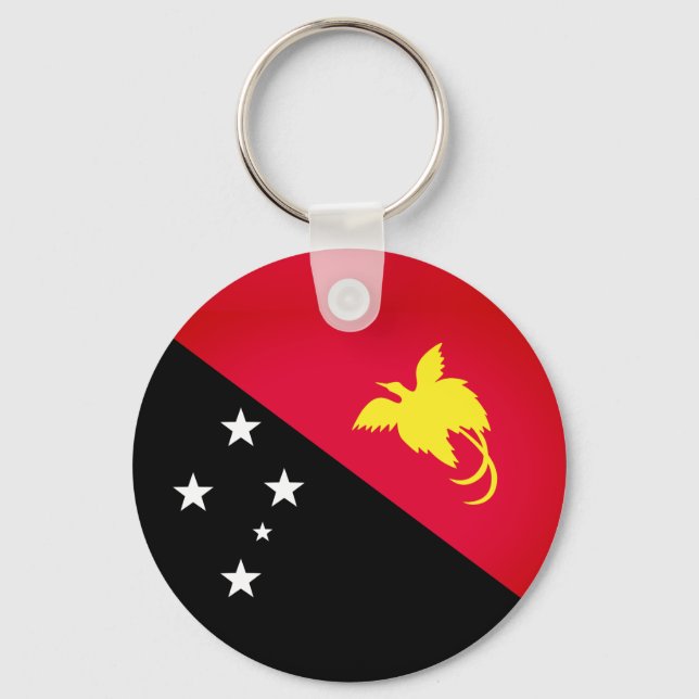 Papua Nya Guinea Flagga Nyckelring (Framsida)