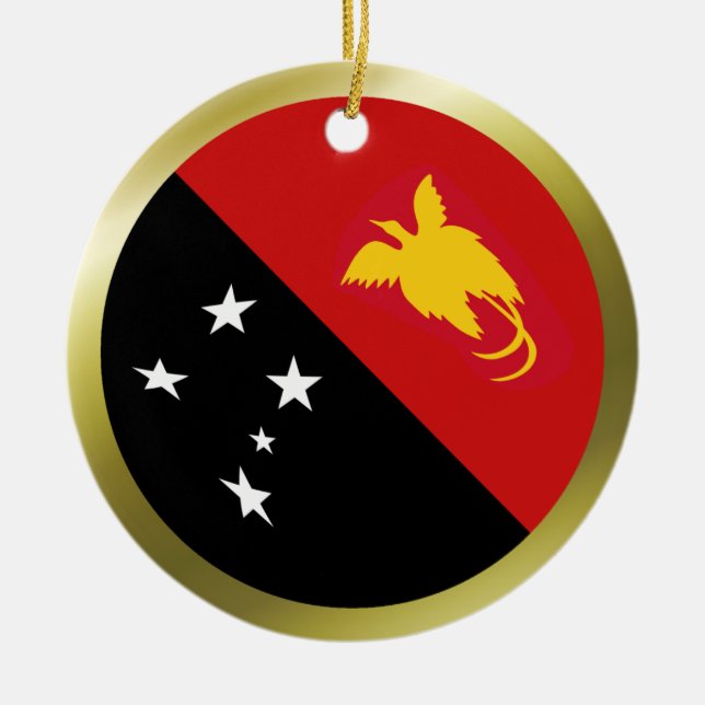 Papua Nya Guinea Flagga Ornament (Framsidan)