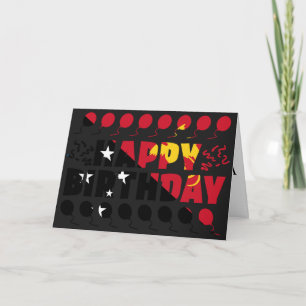 Papua Nya Guinea Flagga Patriotic Birthday Kort