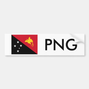 Papua Nya Guinea flagga & PNG Bildekal