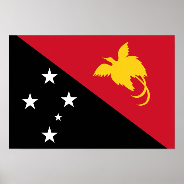 Papua Nya Guinea Flagga Poster (Framsidan)