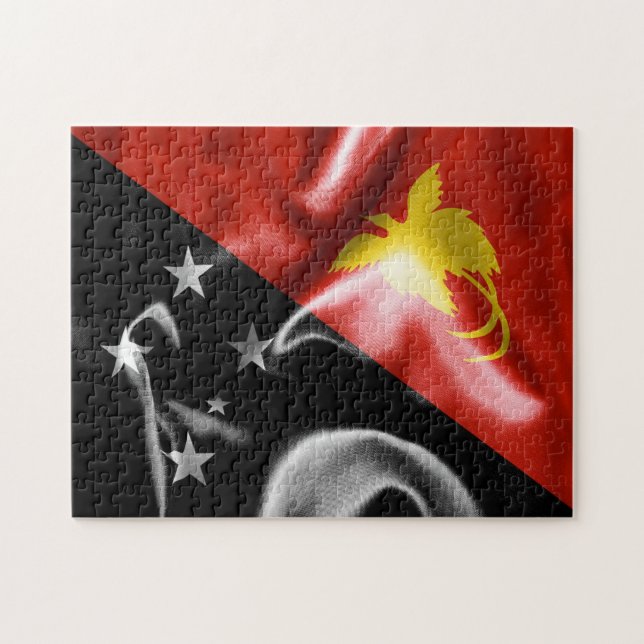 Papua Nya Guinea Flagga Pussel (Horisontell)