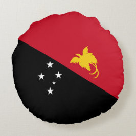 Papua Nya Guinea flagga Rund Kudde