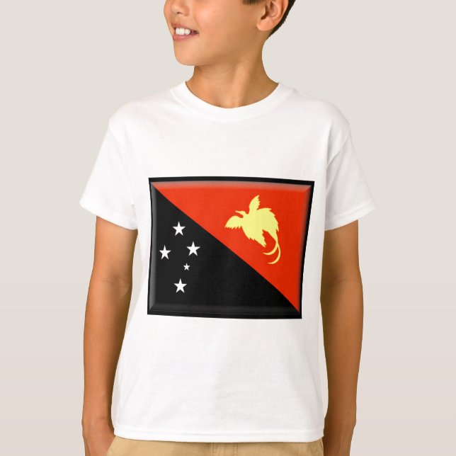 Papua Nya Guinea flagga T-shirt (Framsida)
