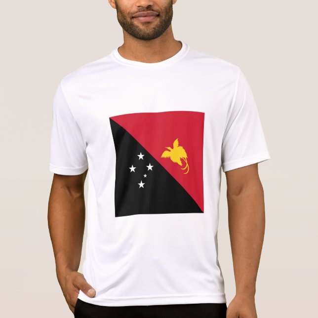 Papua Nya Guinea flagga T Shirt (Framsida)