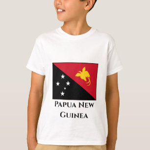 Papua Nya Guinea Flagga T Shirt