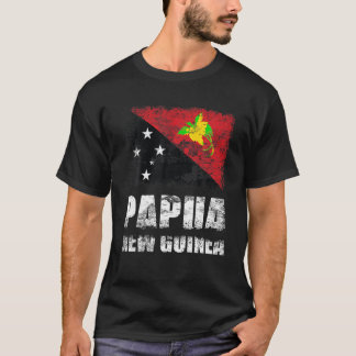 Papua Nya Guinea Flagga T Shirt Papuan Flagga Tee