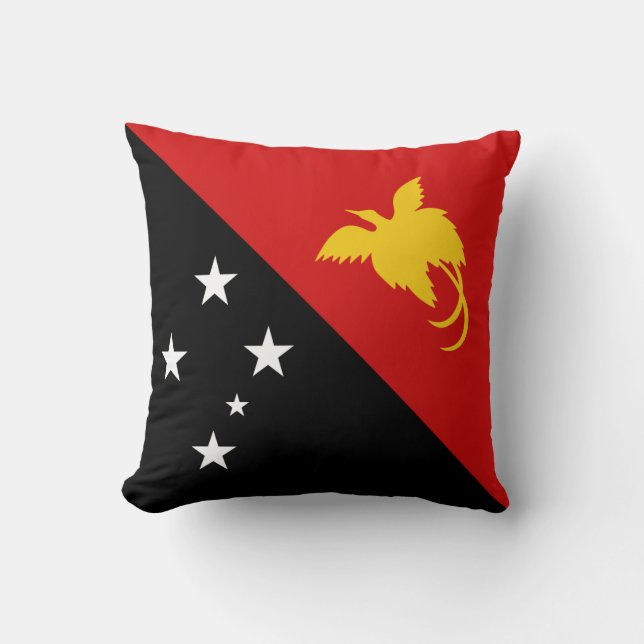 Papua Nya Guinea Flagga x Flagga Pillow Kudde (Framsida)
