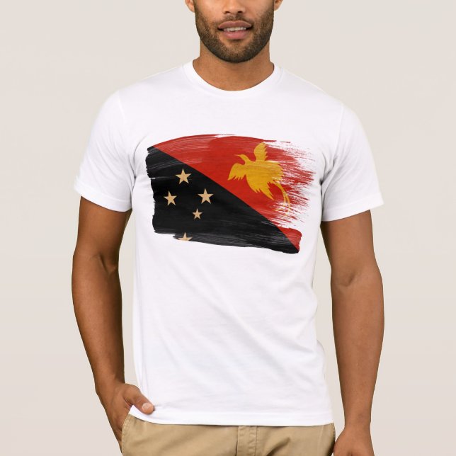 Papua Nya Guinea flaggaT-tröja T-shirt (Framsida)