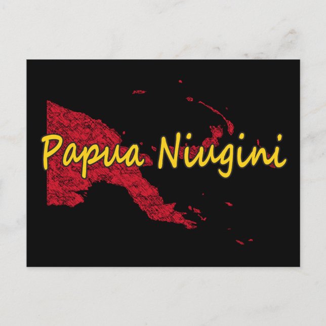 Papua Nya Guinea Helg Vykort (Framsida)