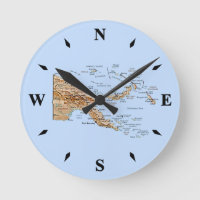 Papua Nya Guinea Karta Clock