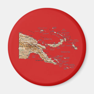 Papua Nya Guinea kartamagnet Magnet