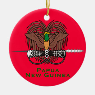 Papua Nya Guinea * keramisk julprydnad Julgransprydnad Keramik
