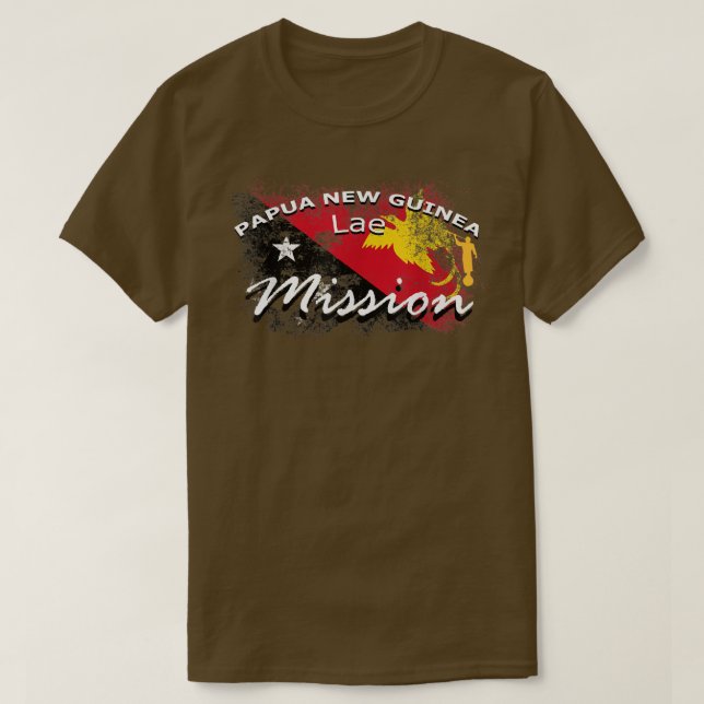 Papua Nya Guinea Lae Mormon LDS Uppdrag missionär T Shirt (Design framsida)