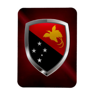 Papua Nya Guinea Metallic Emblem Magnet