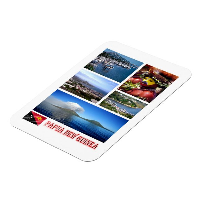 Papua Nya Guinea - Mosaic - Magnet (Vänstra Sidan)
