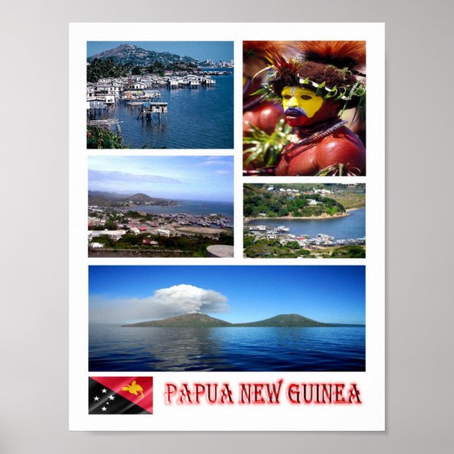 Papua Nya Guinea - Mosaic - Poster (Framsidan)