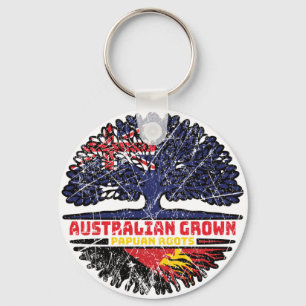 Papua Nya Guinea Papua Australien Australien Träd Nyckelring
