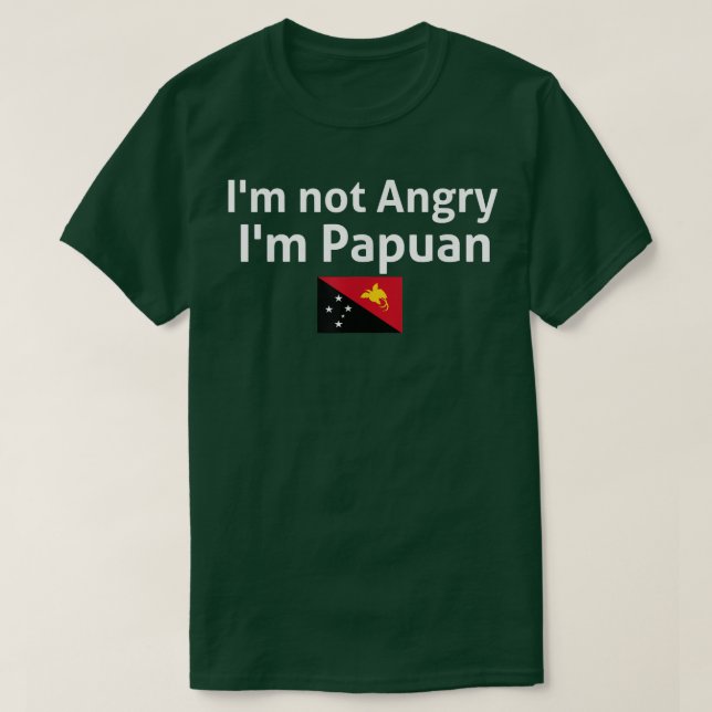 Papua Nya Guinea Papuan Flagga 51 T Shirt (Design framsida)