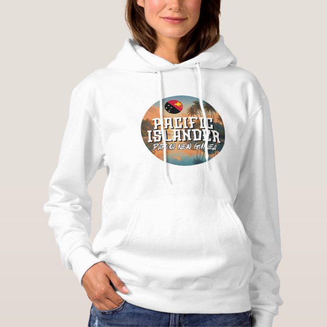 Papua Nya Guinea PNG Hoodie Pacific Islander T Shirt (Framsida)