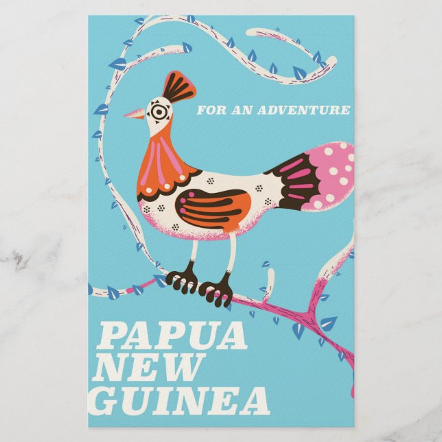 Papua Nya Guinea Resaaffisch Brevpapper (Framsida)