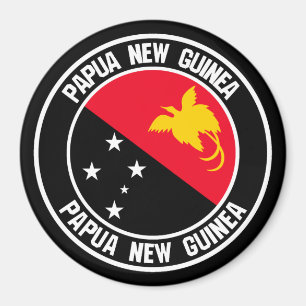 Papua Nya Guinea rundaEmblem Magnet
