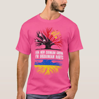 Papua Nya Guinean Grown med ukrainska rötter Flagg T Shirt