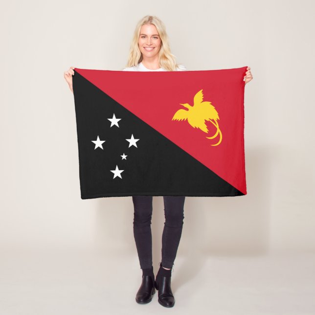 Papua Nya Guineas flagga Fleecefilt (På plats)