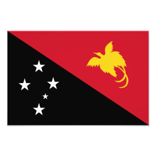 Papua Nya Guineas flagga Fototryck