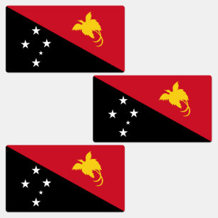 Papua Nya Guineas flagga Klistermärke