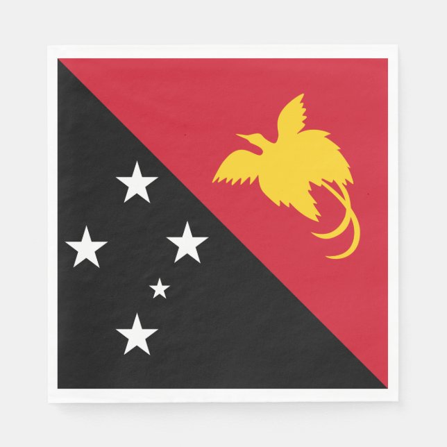 Papua Nya Guineas flagga Pappersservett (Framsidan)