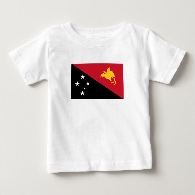 Papua Nya Guineas flagga T Shirt (Framsida)