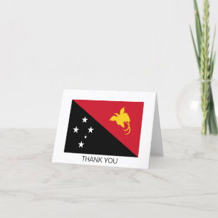Papua Nya Guineas flagga Tack Kort