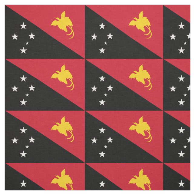 Papua Nya Guineas flagga Tyg (Provkarta)