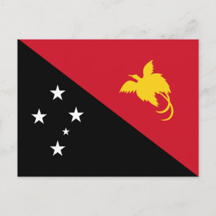 Papua Nya Guineas flagga Vykort
