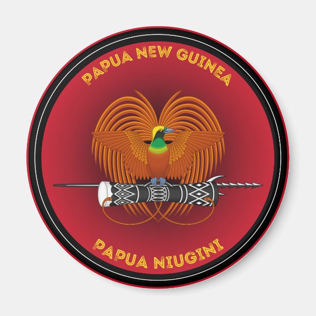 Papua Nya Guineas kulturarvssymbol Magnet (Framsidan)