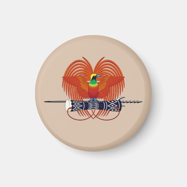 Papua Nya Guineas nationella emblem Magnet (Framsidan)