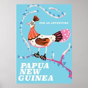 Papua Nya Guineas reseaffisch Poster