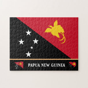 Papuan Flagga och Papua land /Papua Nya Guinea Pussel
