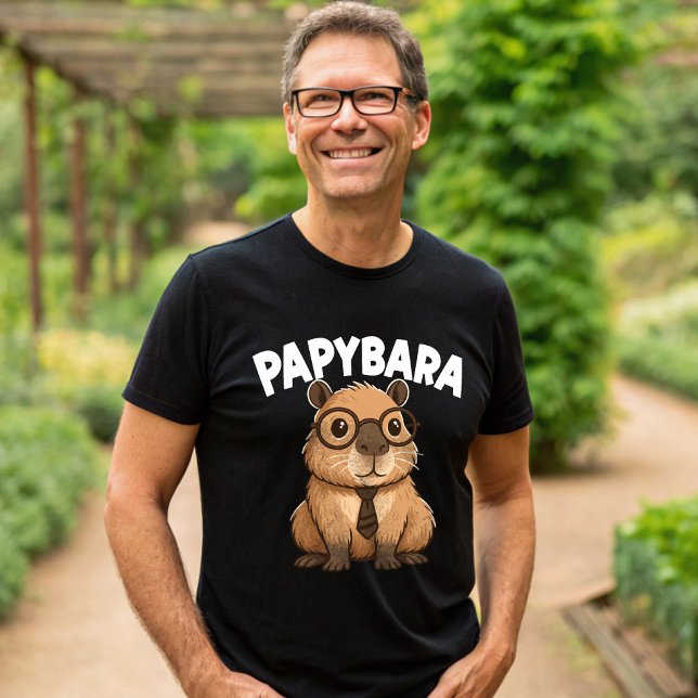 Papybara Funny Capybara Pappa T Shirt (Skapare uppladdad)