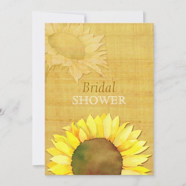 Papyrus Solros Rustic Fall Möhippa Inbjudningar (Framsida)