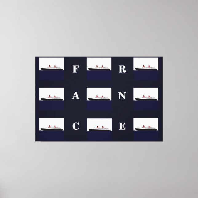 Paquebot France Canvastryck (Framsida)