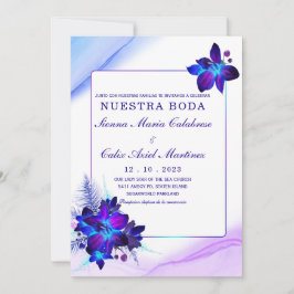 Paquete de boda Orquídea azul Inbjudningar