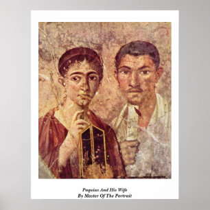 Paquius och hans fru vid ledar- av porträtt poster