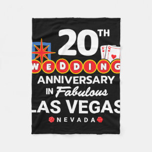 Par 20-årsdagen - Vegas 20:e Bröllop Anni Fleecefilt