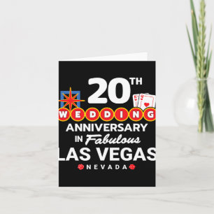 Par 20-årsdagen - Vegas 20:e Bröllop Anni Kort