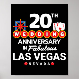Par 20-årsdagen - Vegas 20:e Bröllop Anni Poster