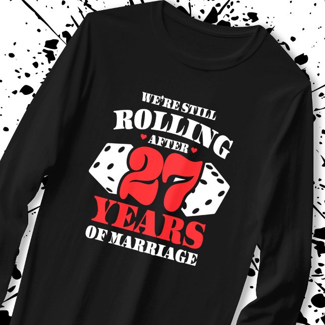 Par, 27:e årsdagen, gift 27 år t shirt (Skapare uppladdad)