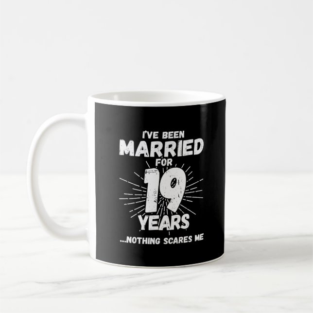 Par Äktenskap 19 År Rolig 19-årsdag Kaffemugg (Vänster)